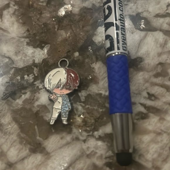 My Hero Academia Shoto Todoroki Metal Enamel Charm Half Cold Hot Quirk Jewelry - Picture 2 of 6